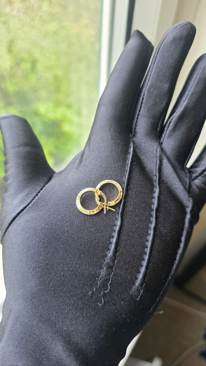 18 Karat Children Hoop Earrings