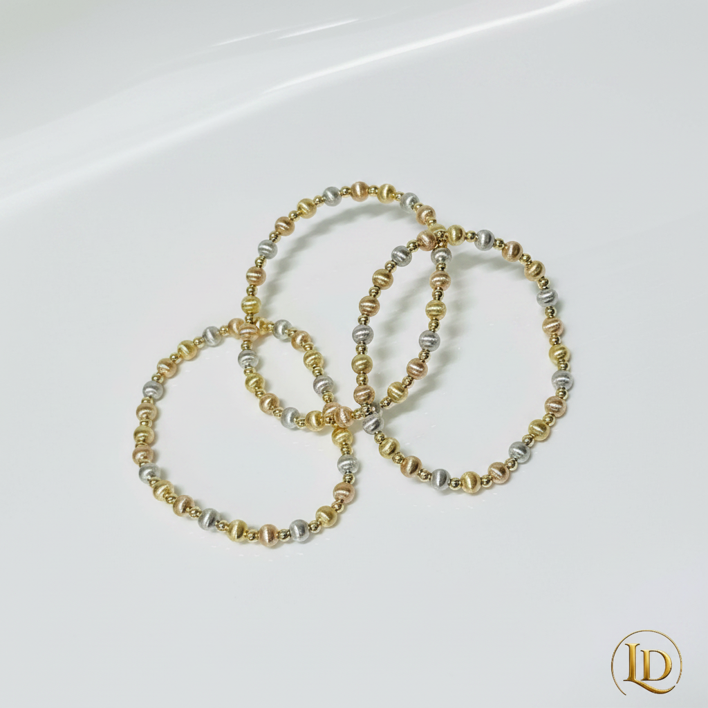 Soleil Trio Bangle - tri-color bead bangle set
