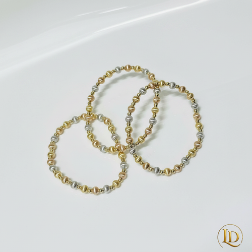 Soleil Trio Bangle - tri-color bead bangle set