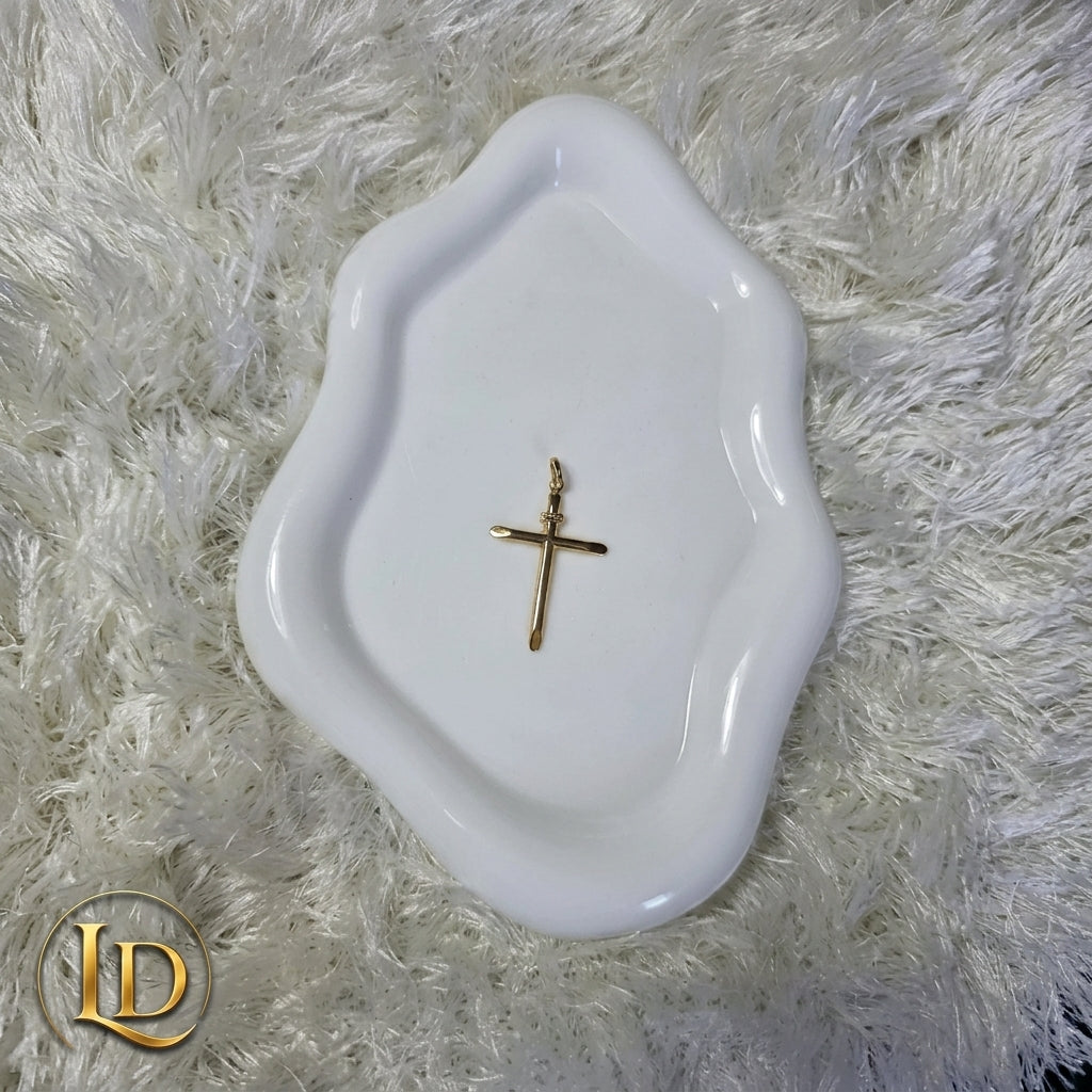 18 Karat Cross Pendant 0.9g