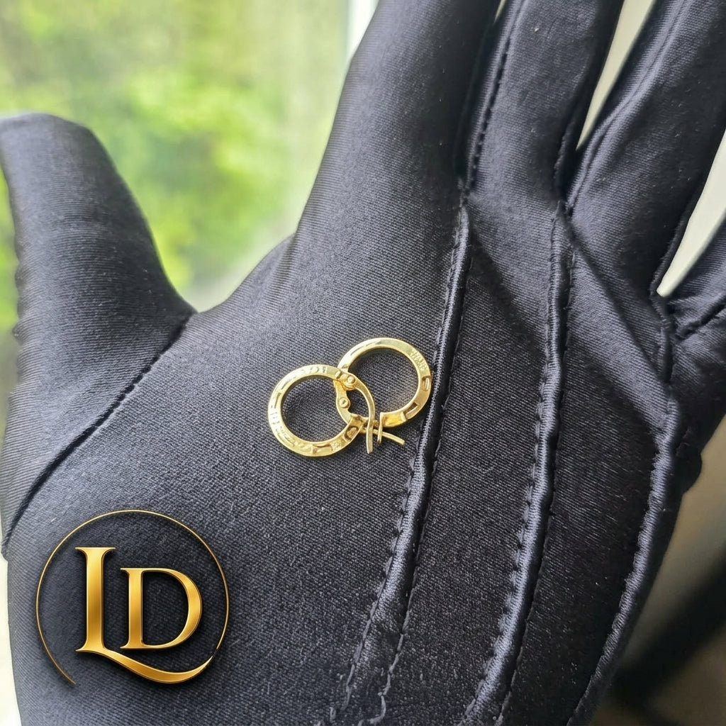 18 Karat Children Hoop Earrings 0.9g