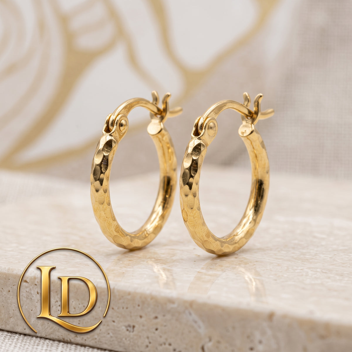 18 Karat Children Hoop Earrings- style B