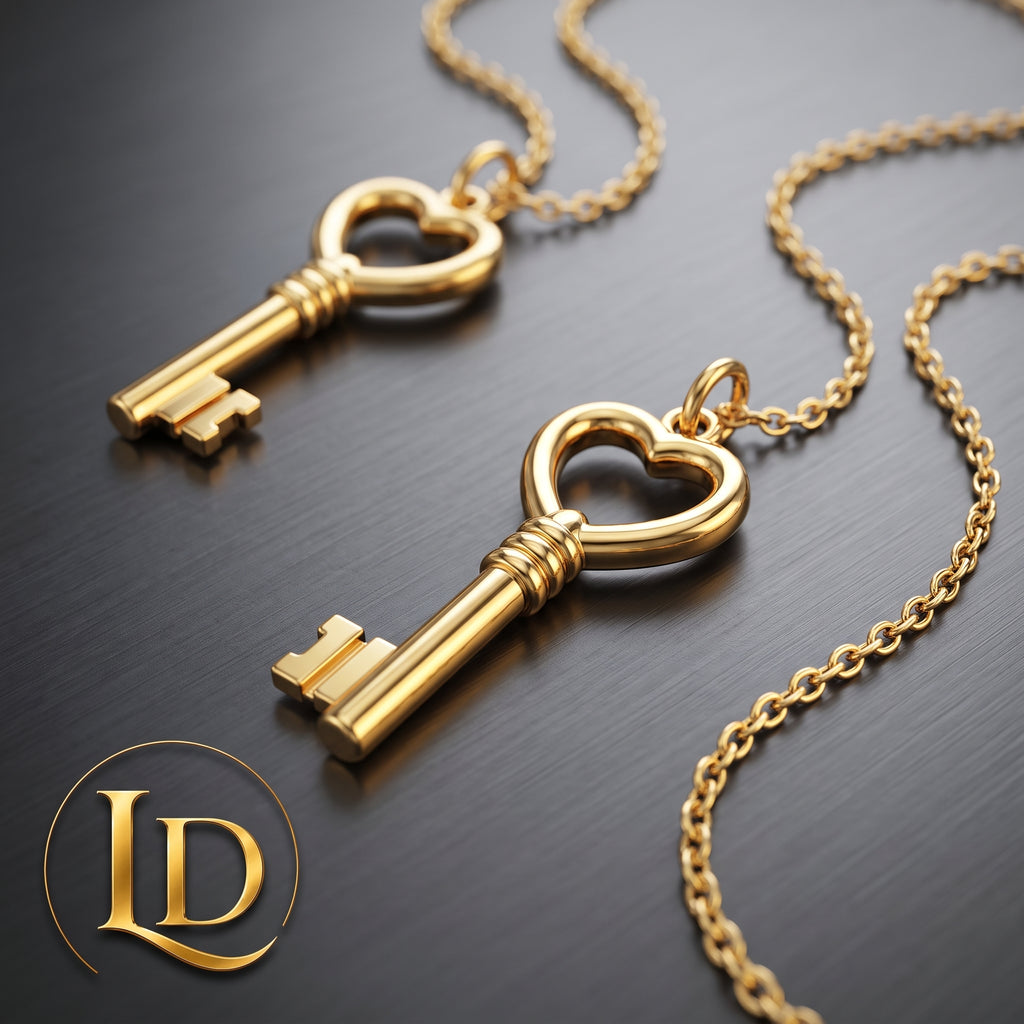 18 karat Key Shaped Pendant