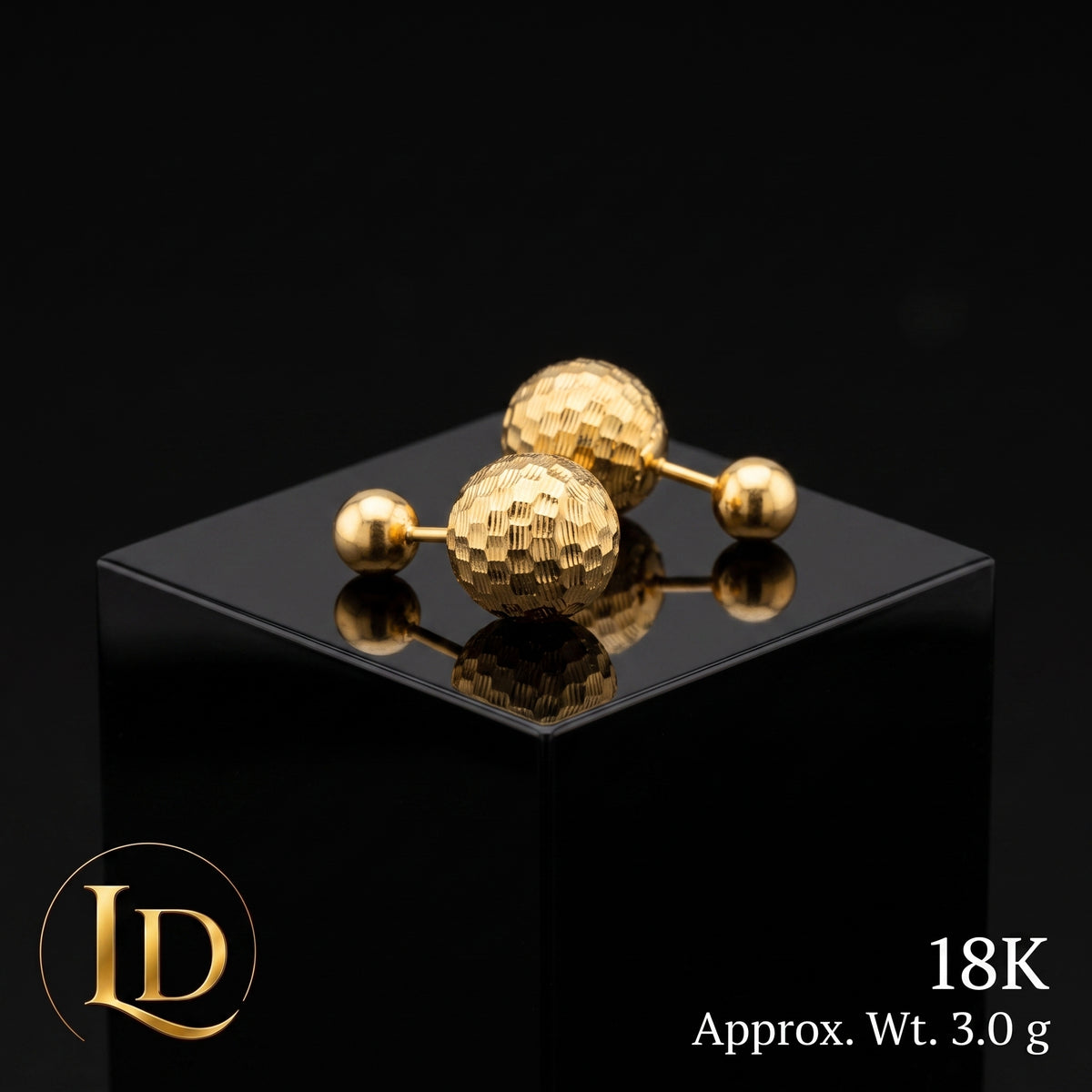 18 Karat Double Sided Stud 3.0g