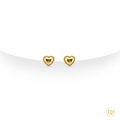 Coeur Bezel Studs - gold heart stud earrings