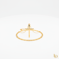 Sacre Cross Pendant - high-polish gold Latin cross pendant